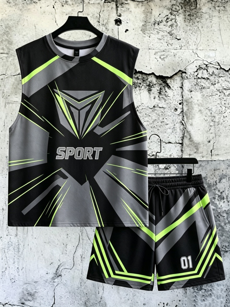 Fitness & Nutrition Lab Zapopan - Men's Geometric Sport Print Sleeveless Tank