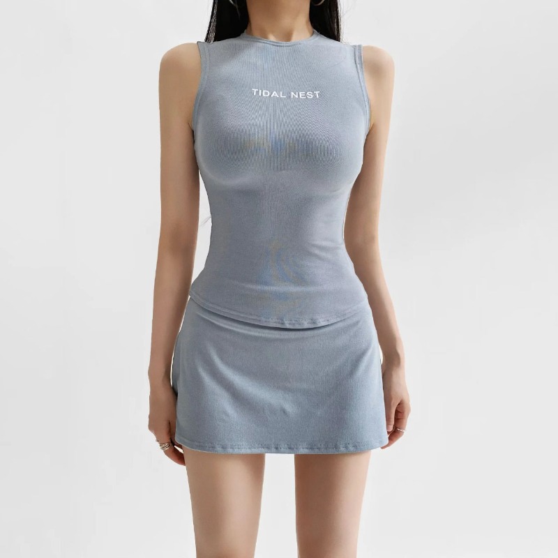 Fitness & Nutrition Lab Zapopan - New Letter Printed Round Neck Slim