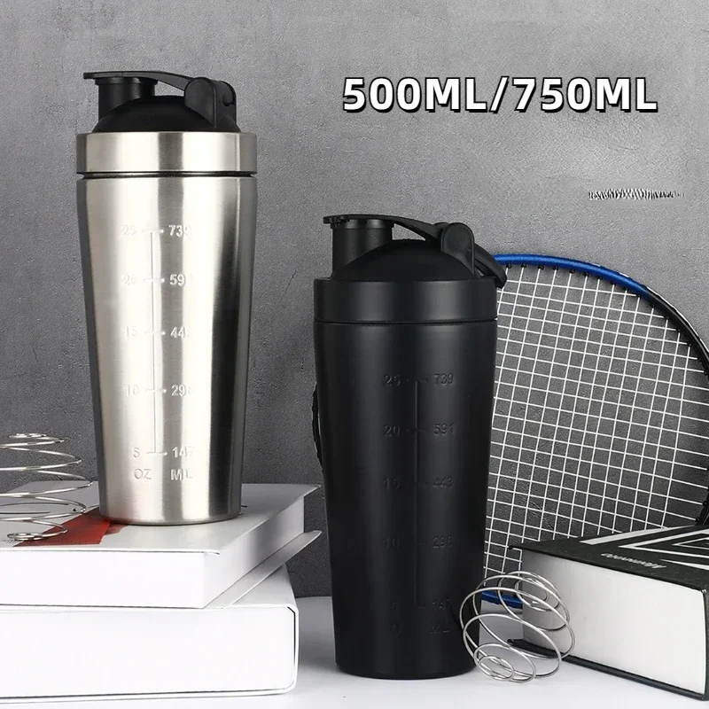 Nutrition In Fitness - Stainless Steel Protein Shaker Cup Portable