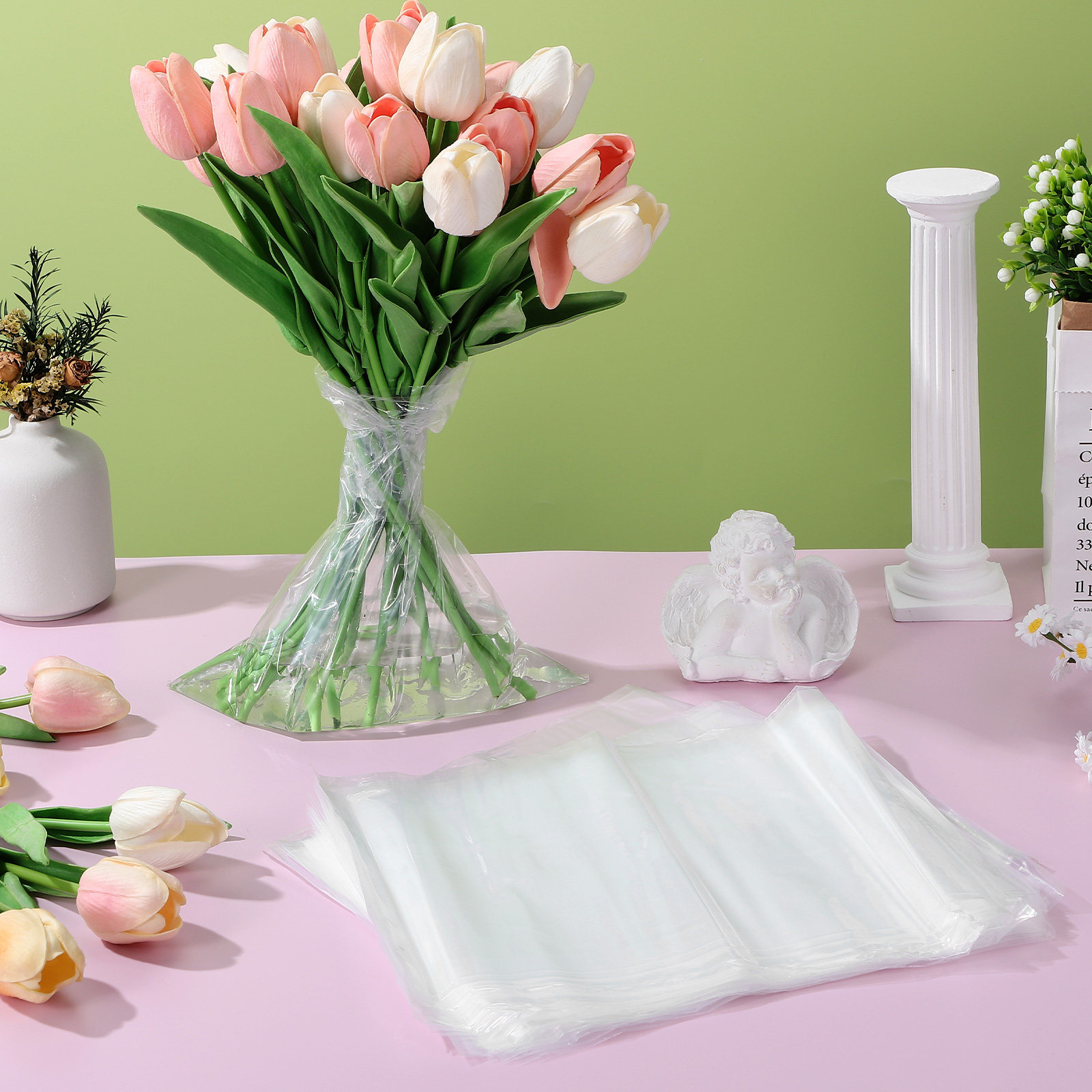 50pcs Flower Bags Plastic Fres - Nutrition & Fitness Hub 评论和价格