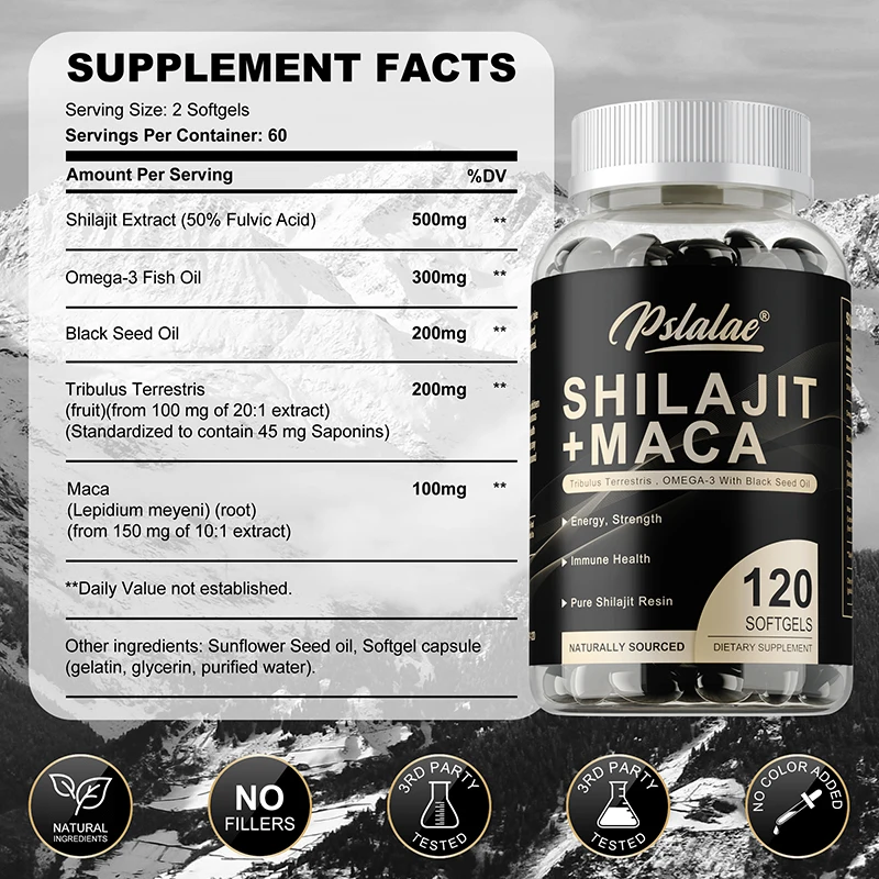 Shilajit + Maca Capsules - Con - Pre Workout Supplement 评论和价格