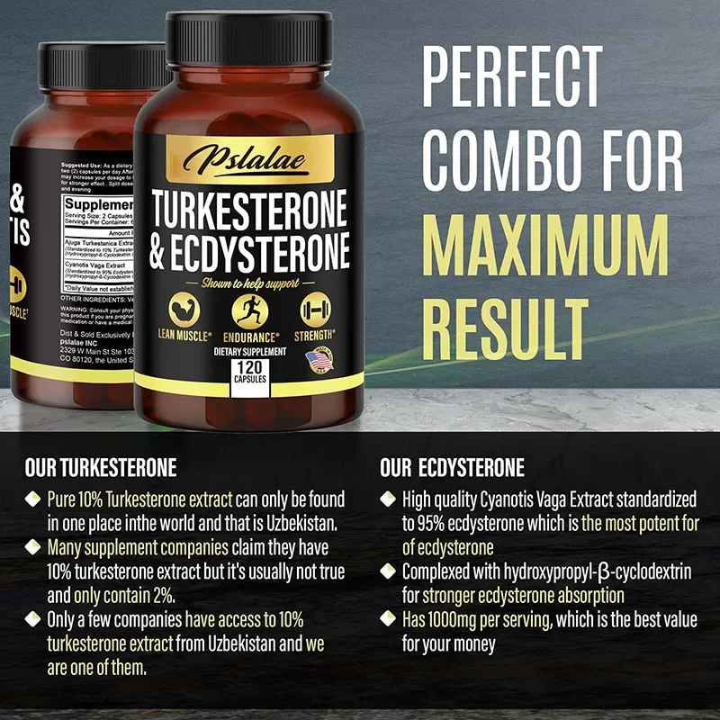 TURKESTERONE & ECDYSTERONE Ext - Pre Workout Supplement 评论和价格