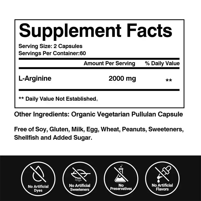 Men's L Arginine Capsules Supp - Pre Workout Supplement 评论和价格