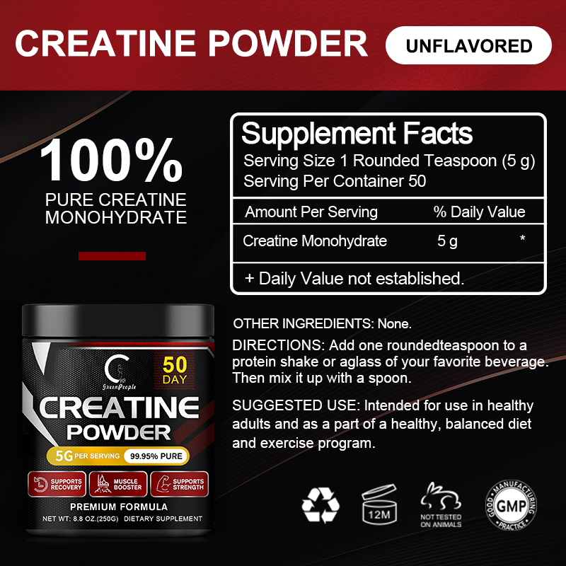 GPGP GreenPeople Creatine Mono - Pre Workout Supplement 评论和价格