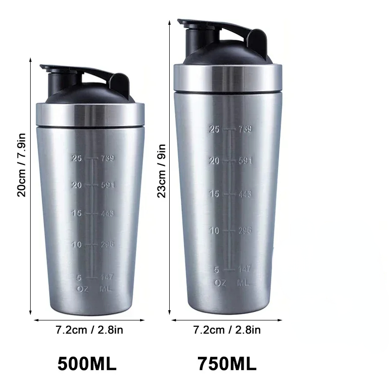 Stainless Steel Protein Shaker - Nutrition In Fitness 评论和价格
