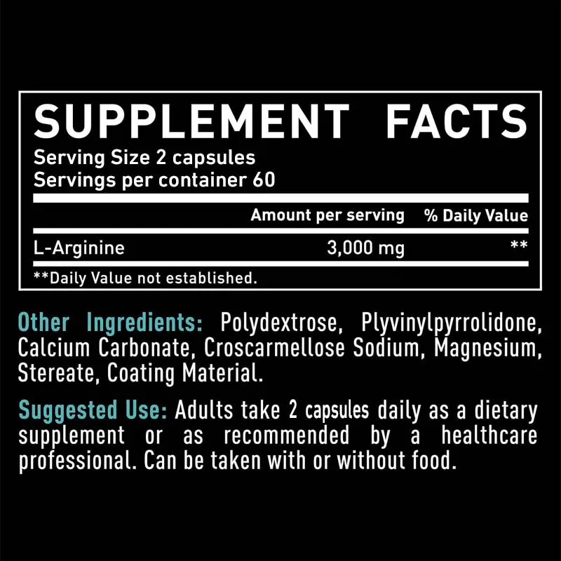 L-Arginine 3000mg - for Energy - Pre Workout Supplement 评论和价格