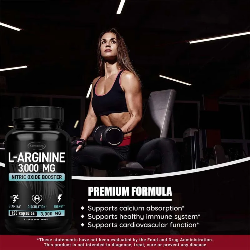 L-Arginine 3000mg - for Energy - Pre Workout Supplement 评论和价格
